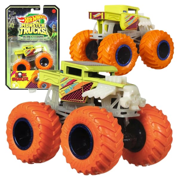 HOT WHEELS MONSTER TRUCK Bone Shaker GLOW HCB55