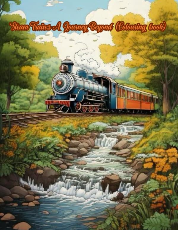Hamilton-Baker, Kathy *Steam Trains: A Journey Beyond* (Colouring book) (Stea