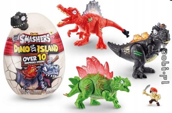 ZURU Smashers Dino Island Dinosaur Egg Set, 10 pieces