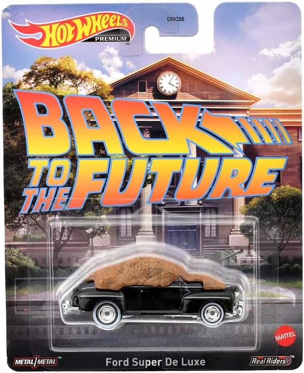 HOT WHEELS BACK TO THE FUTURE FORD SUPER DE LUXE PREMIUM (DAMAGED PACKAGE)