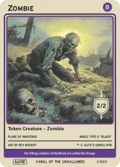 Magic: The Gathering Zombie Token