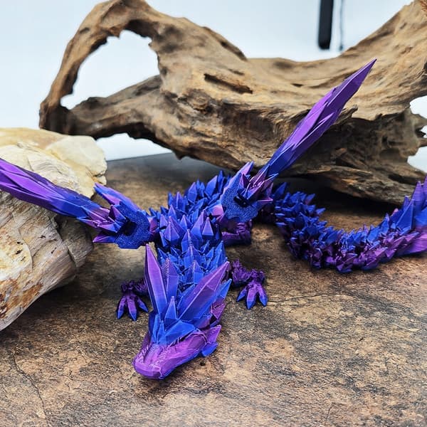 Toy: Rainbow DRAGON 3D-Printed FIRE Figurine, 35cm