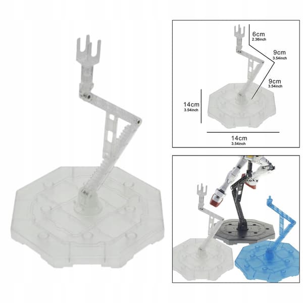 Action figure stand Height-adjustable doll stand Sturdy and transparent