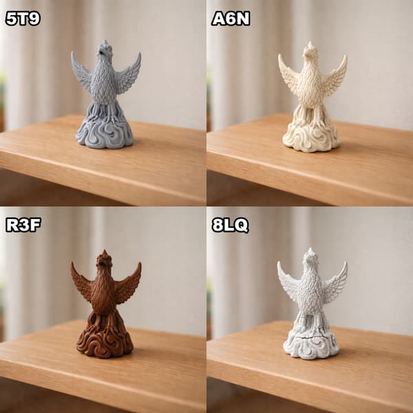DECORATIVE PHOENIX FIGURINE WITH SPREAD WINGS – MANY COLOURS