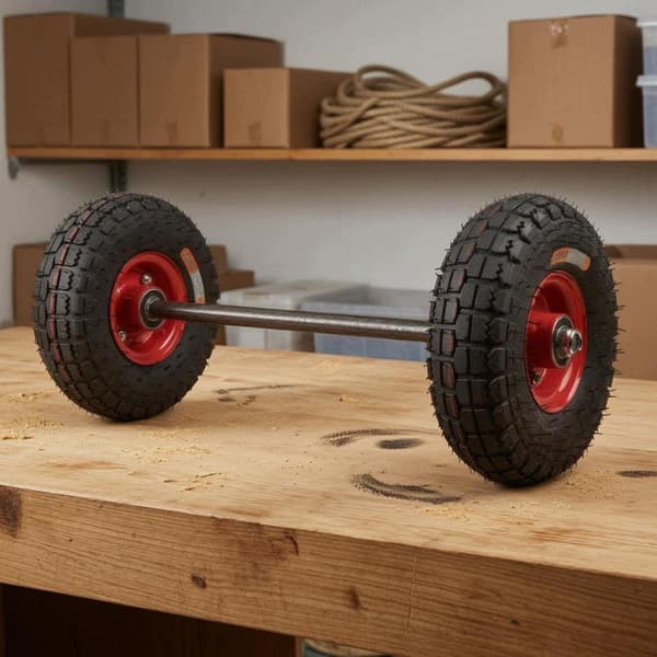Rubber trolley on wheels