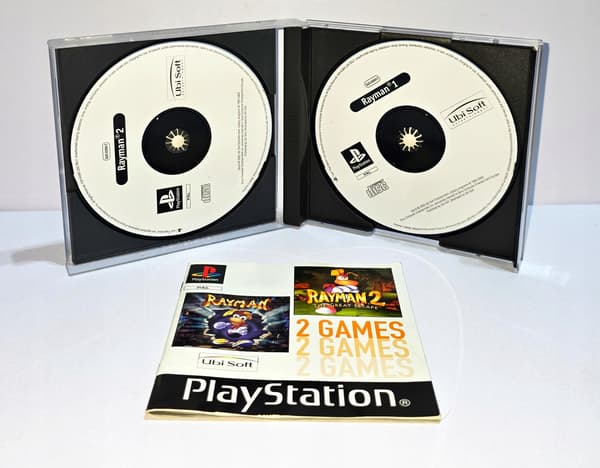RAYMAN 1 RAYMAN 2 PlayStation (PSX) boxed