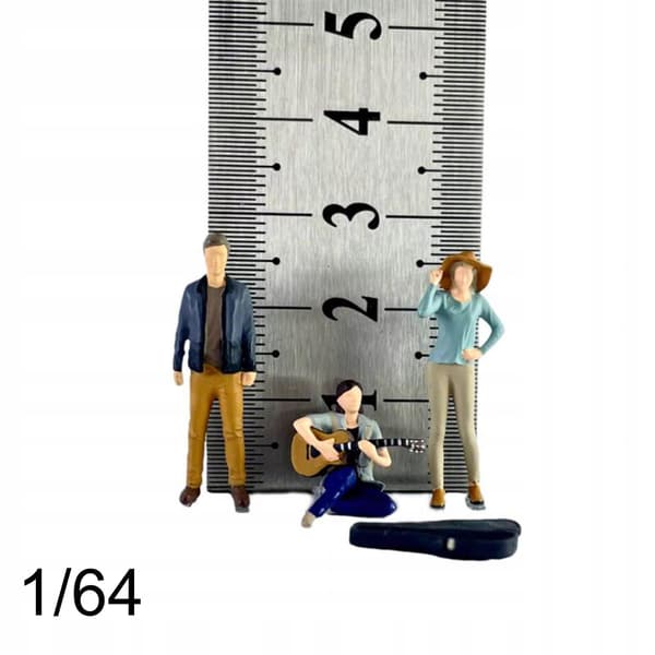 3x 1:64 Hand-painted figurines – Sand Collection table decorations in blue
