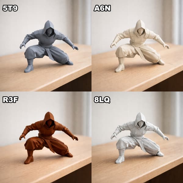 NINJA WARRIOR FIGURINE IN A DYNAMIC POSE FOR YOUR COLLECTION – MANY COLOURS AVAILABLE