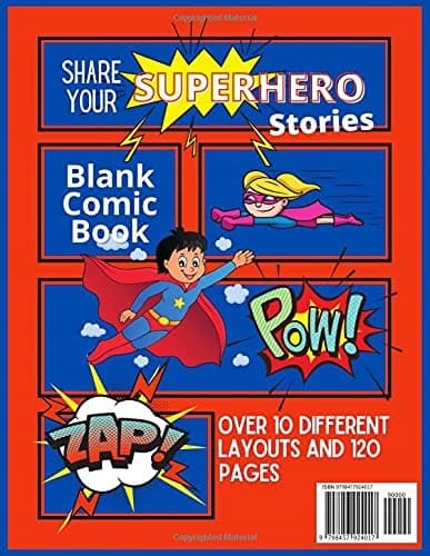 SUPERHERO Stories: A Blank Comic Book for Creative Thinking and Imagination