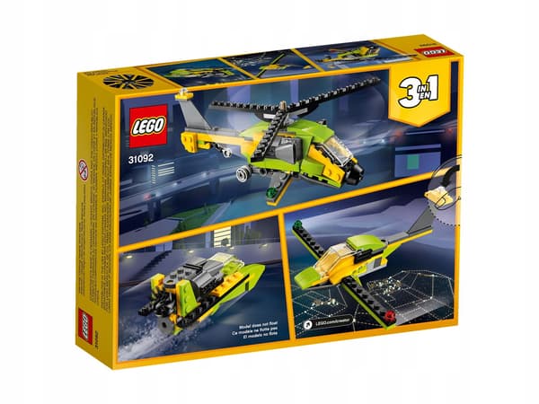 LEGO 31092 Creator – Helicopter – Motorboat – Glider – 3-in-1 set