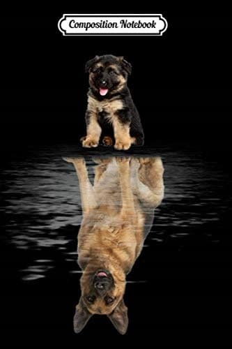 Composition Notebook: German Shepherd Reflection – A Funny Father’s Day Gift J