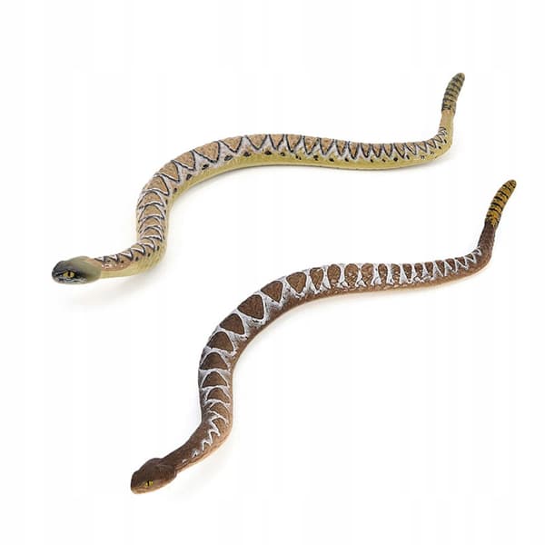 2 PCS. DECORATIVE PVC SNAKE FIGURINE, DURABLE AND REALISTIC