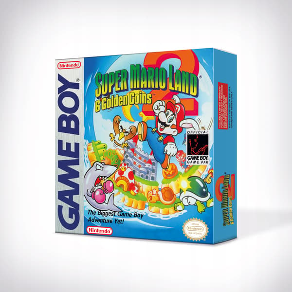 Super Mario Land 2 Game Boy Box + Insert