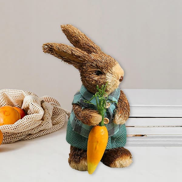 Simulation: Straw Bunny – Art Deco Sculptures, Figurines, Handicrafts, Statues – Blue A