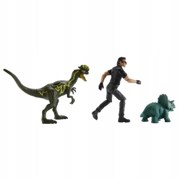Jurassic World: Ian Malcolm with dinosaurs and accessories