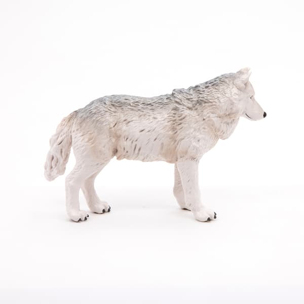 TOY FOR PRESCHOOLERS: ARCTIC WOLF FIGURINE – GIFT TO DEVELOP IMAGINATION