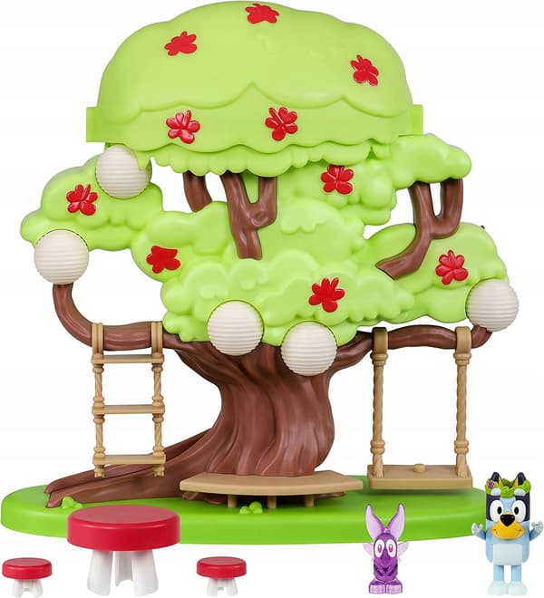 Bluey Treehouse Play Set with Figures and Accessories, 6-piece set, Moose, 3+