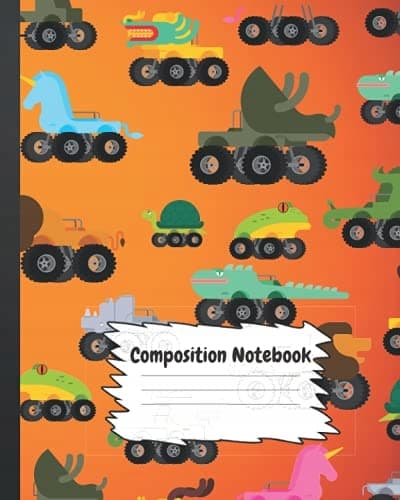 Milly, Juniper Monster Truck Composition Notebook: Back to School Amazing M