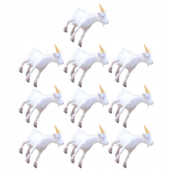 12 HAND-PAINTED PVC SHEEP FIGURINES FOR DECORATION