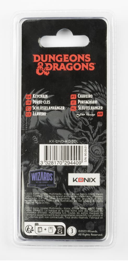 Dungeons & Dragons 3D Logo Keychain