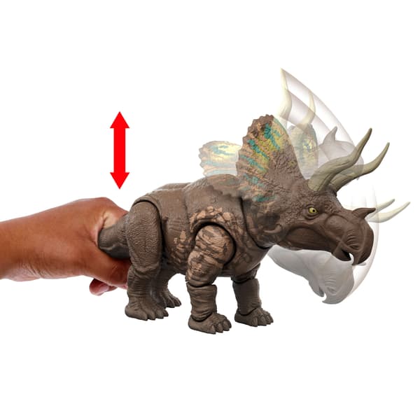Mattel Jurassic World Gigantic Thrashers Eotriceratops figurine