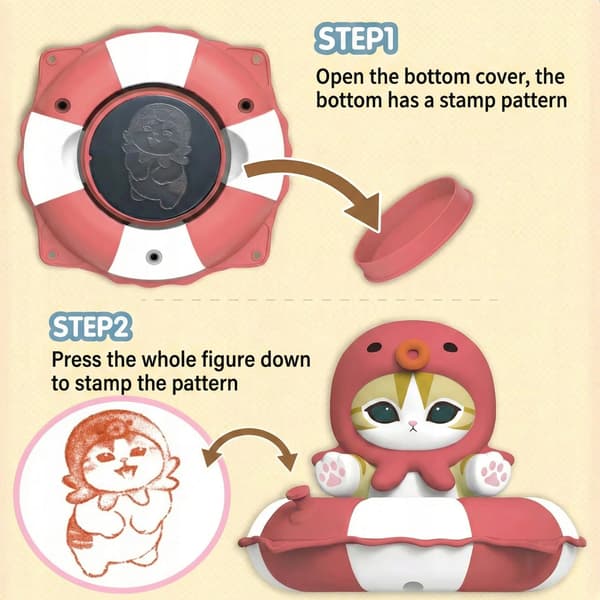 Mofusand Swimming Ring Series Stamp – Blind Box