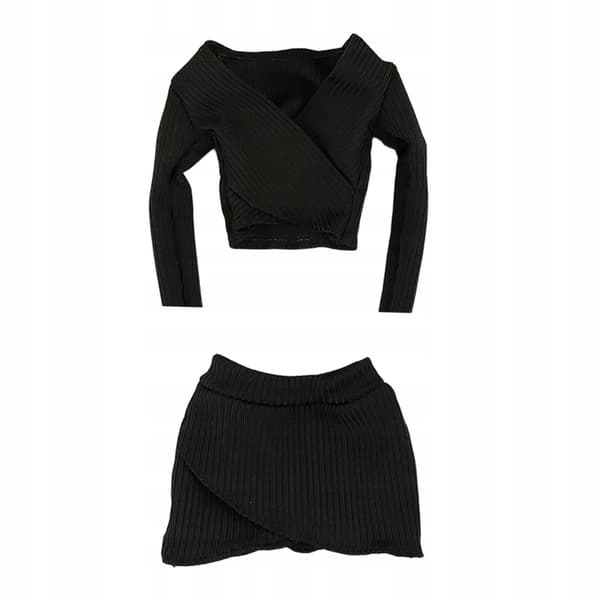 1:6 Scale Basic Crop Top Costume, Women's Figure, Black