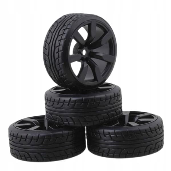 4x 12 mm rubber tyres – Adapter – Use durable, wear-resistant replacements – Universal