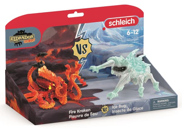 SCHLEICH 2016 70826 Ice Beetle vs Fire Kraken figurines