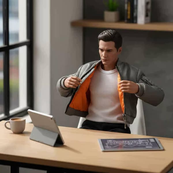 Men's Baseball Jacket for 1/12 Scale Action Figures – Realistic Miniature