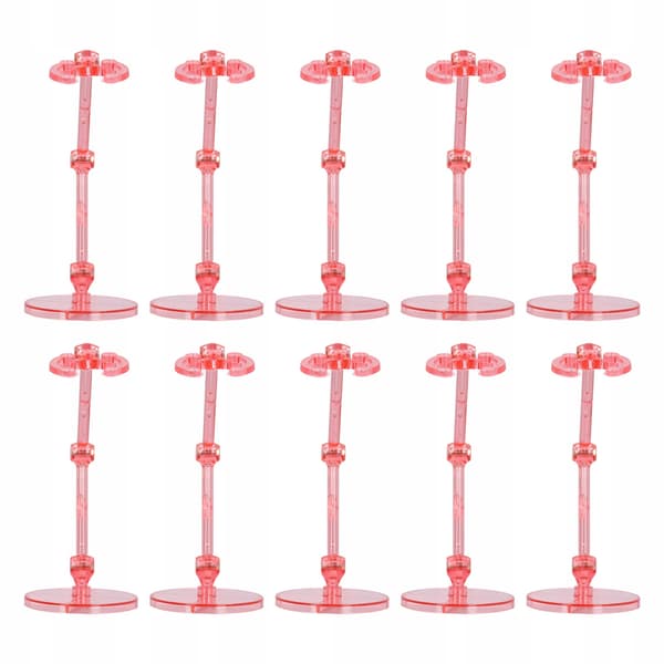 10 PIECES Figurine display stand Transparent plastic display stand for CG models