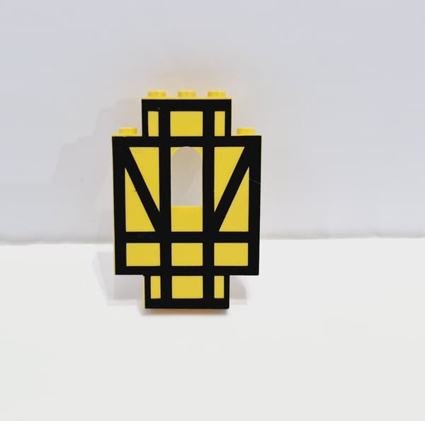 LEGO Panel 4444p03, yellow, 6074, 6086