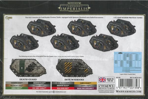 Imperial Legions: Land Raider Proteus Explorator Squadron