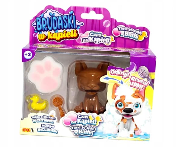 BRUDASKI IN THE BATH: A WHITE-AND-YELLOW BOSTON TERRIER