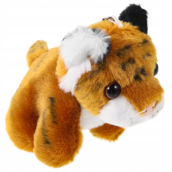 KEY RING WITH A BROWN PLUSH TIGER