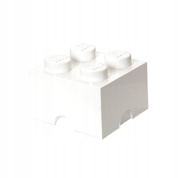 LEGO BRICK STORAGE BOX, SIZE 4, WHITE