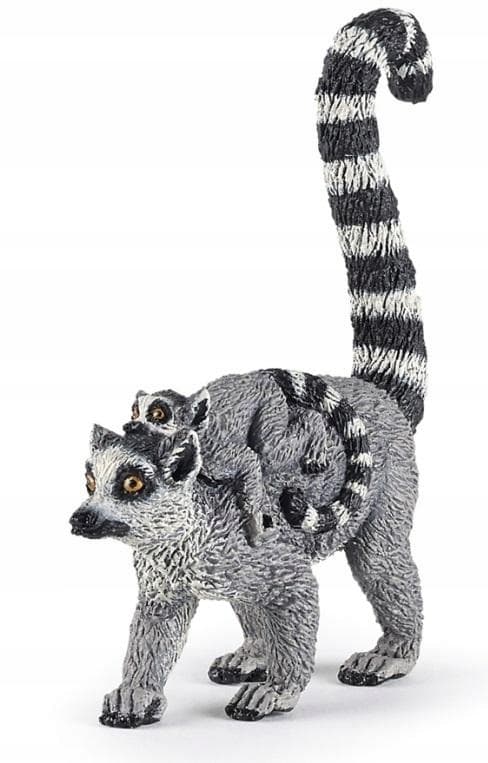 LEMUR WITH YOUNG [FIGURINE]