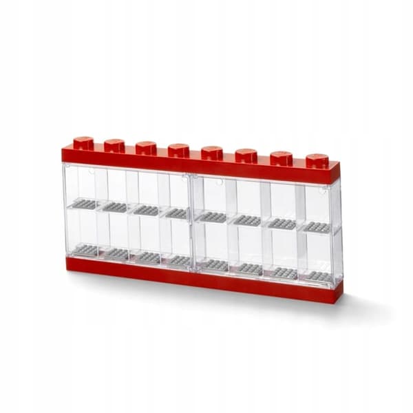 LEGO MINIFIGURE DISPLAY CASE 16 RED