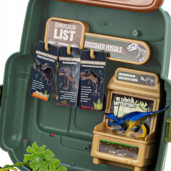 DINOSAURS – LARGE ARCHAEOLOGIST’S SET: XXL FIGURES, EGGS, VOLCANO, SUITCASE AND BACKPACK
