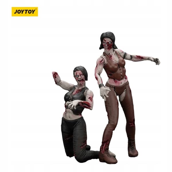 Dark Source Zombie Action Figures 2-Pack: Female Wrestlers, 8 cm
