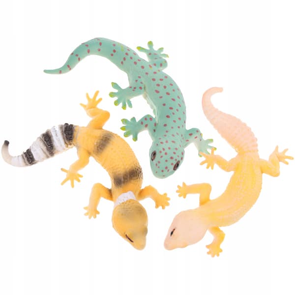 3 REALISTIC LIZARD FIGURINES – EDUCATIONAL TOY SET