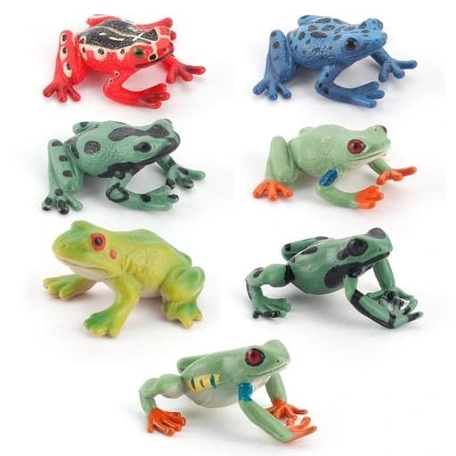 7x Frog Animal Figurines – Aquarium Model