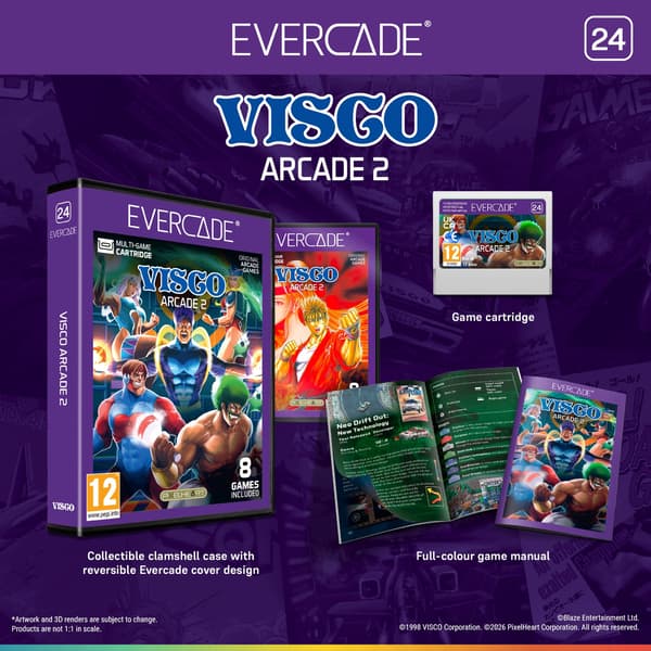 Visco Arcade 2 Evercade and 8 games!