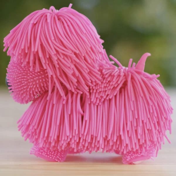 Eolo Jiggly Pink Dog Soft Toy