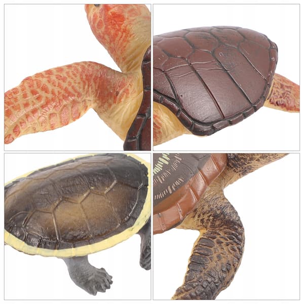3 COLOURFUL TURTLE FIGURINES – DECORATION AND TOY