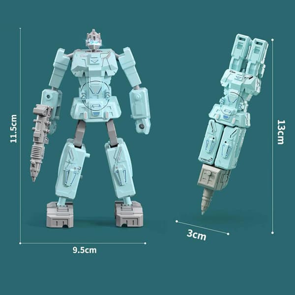 Deformation Robot-shaped pen Desk decoration Cool design Blue robot