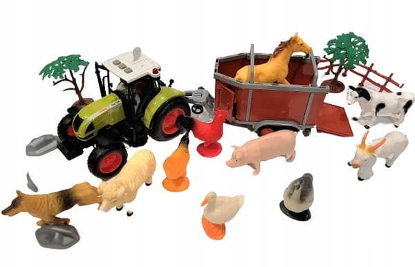 Large Farm, Animal Pen, Tractor and Trailer