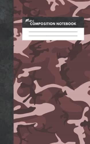 Mini Composition Notebook: 5" x 8", 100 pages, Lined Notebook, Camo