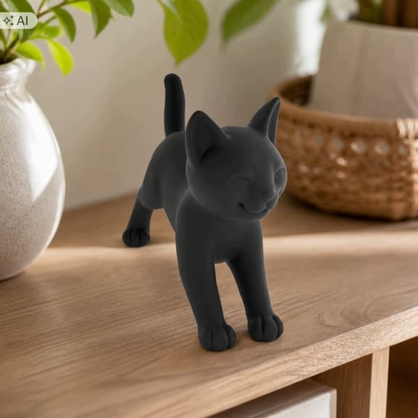 STRETCHING CAT FIGURINE – HOME DECORATION – MANY COLOURS