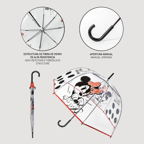Large see-through parasol, Minnie